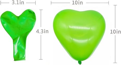 100pcs 10 Inch Color Heart Shaped Balloons
