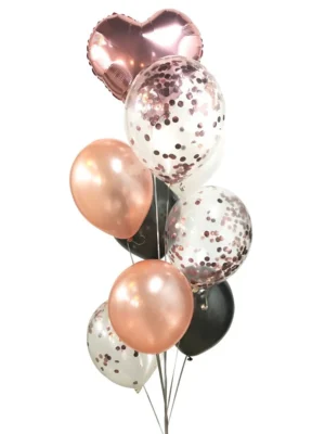 Confetty Metallic Latex Balloon Bunch