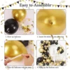 Black Gold Silver Confetti Balloons Set 109pcs