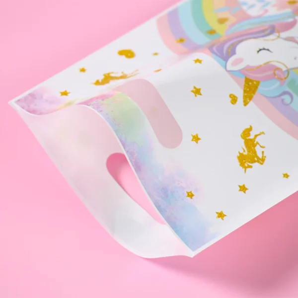 Rainbow Unicorn Loot Bags for Birthday 10Pcs