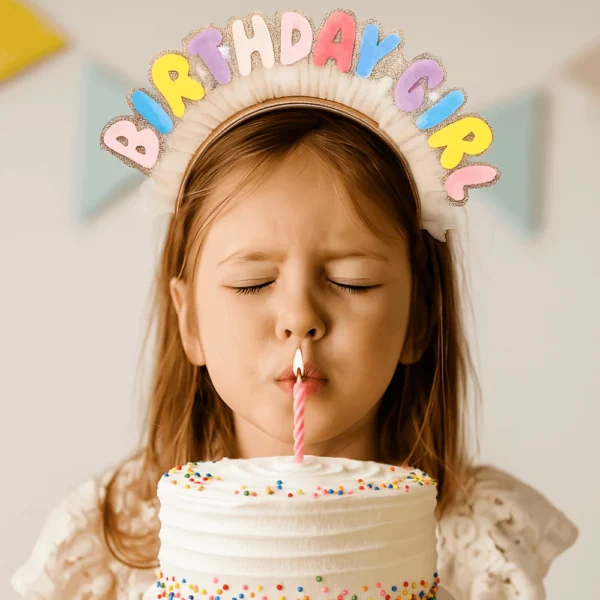 Colorful Birthday Lace Headband
