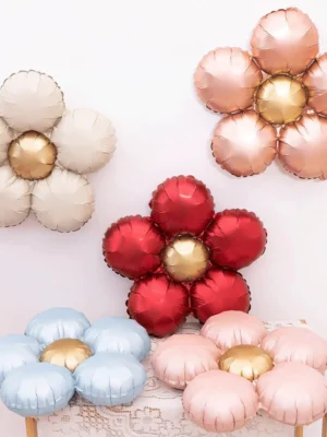 Flower Shape Pastel Ballon 4Pcs Set