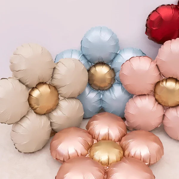 Flower Shape Pastel Ballon 4Pcs Set