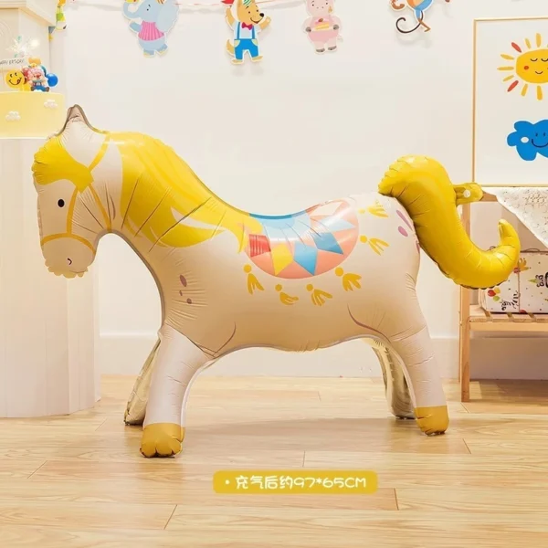 Set Of 5 Circus Animal Standing Foil Balloon