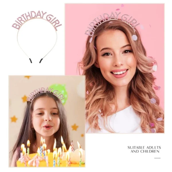 Pink Birthday Sash and Tiara Set