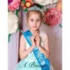 Blue Princess Crown and Birthday Sash Set