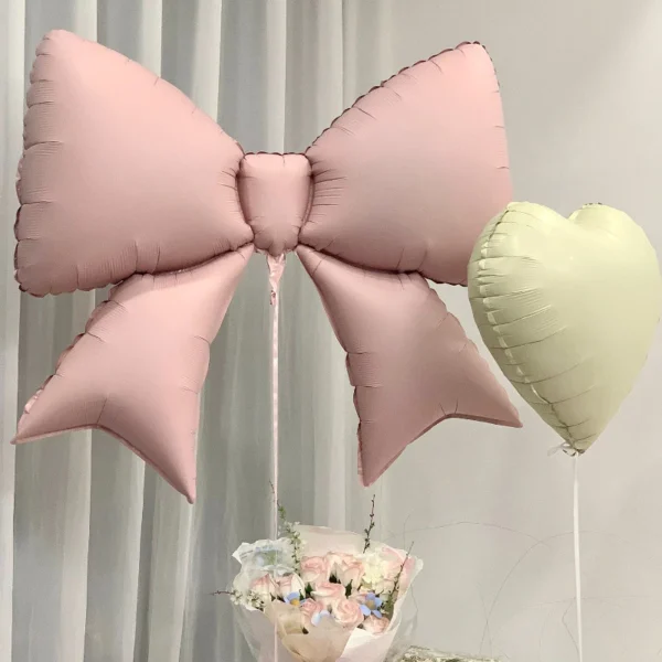 40inch Pink Matte Bow Foil Balloon 2pcs