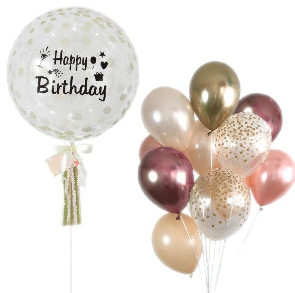 Birthday Deluxe - Helium Balloons Bouquet